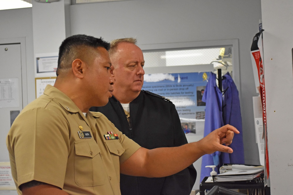 Rear Admiral Darin K. Via visits Navy Drug Screening Laboratory Jacksonville