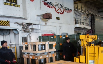 USS America (LHA 6) Conducts Ordnance Handling