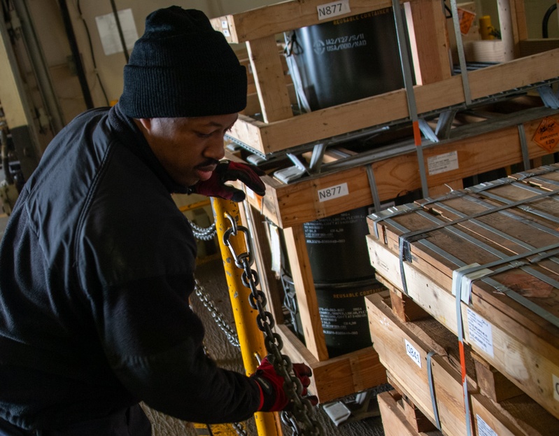 USS America (LHA 6) Conducts Ordnance Handling