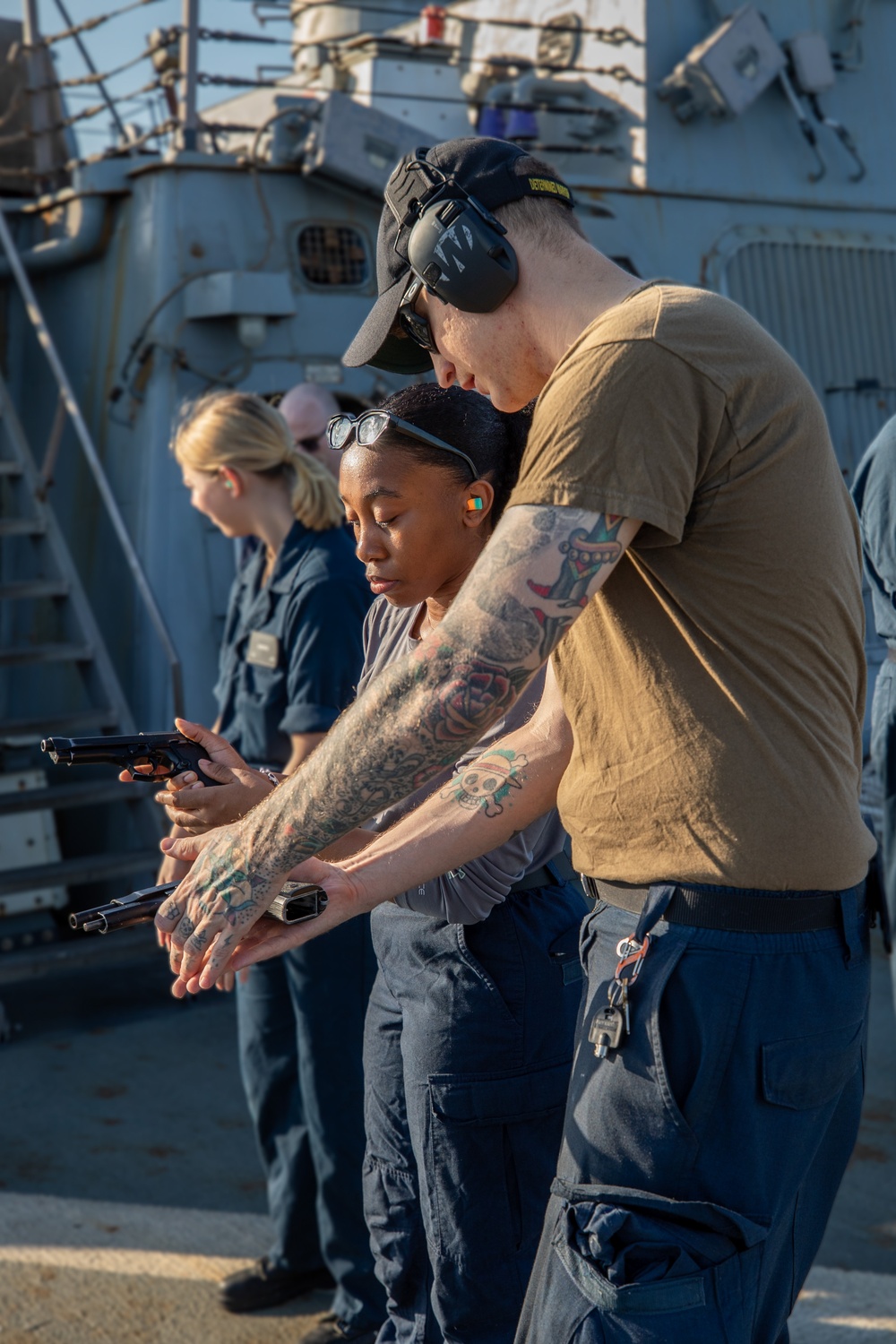 Small Arms Qualification aboard the USS Cole