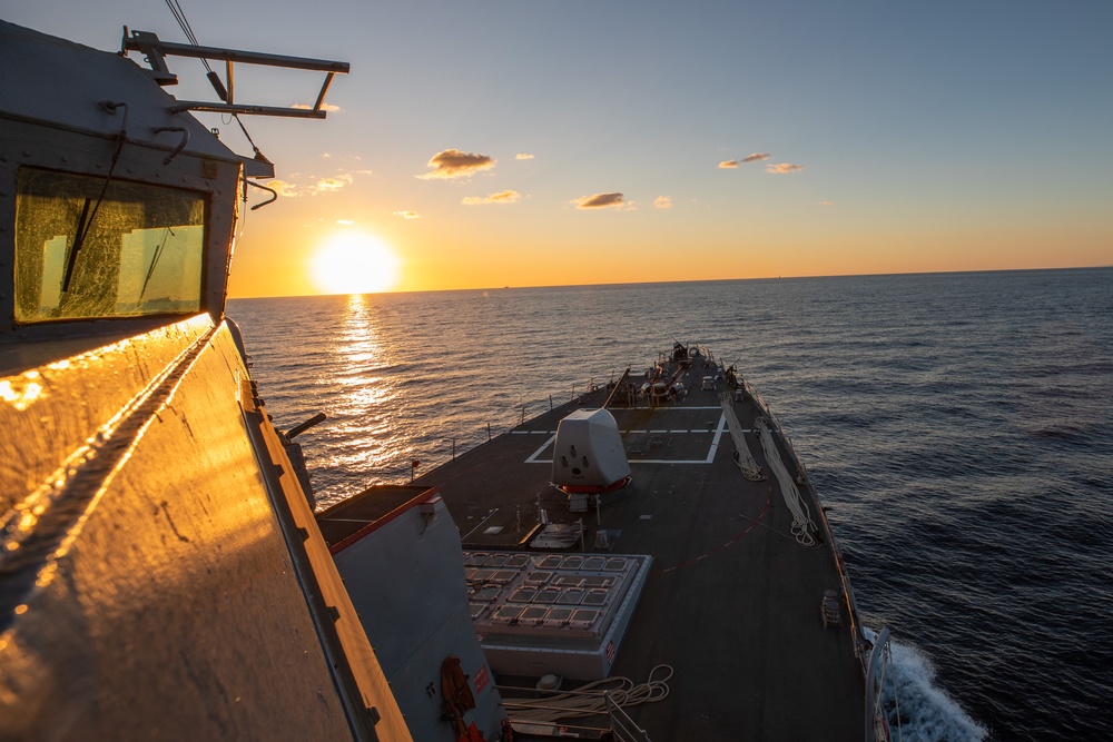 USS Cole Transits the Mediterranean Sea