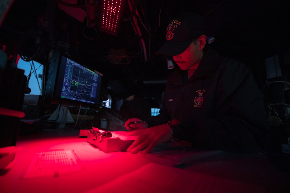 Watch Standers aboard the USS Cole