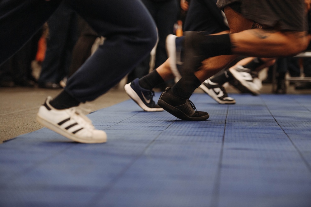 USS Ronald Reagan (CVN 76) hosts a dodgeball tournament