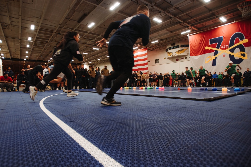 USS Ronald Reagan (CVN 76) hosts a dodgeball tournament