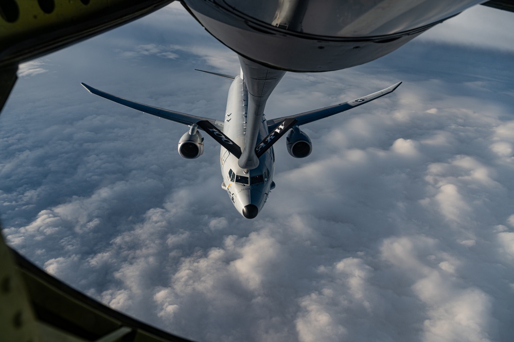 351st ARS Refuels P-8 Poseidon