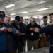 Distinguished Visitors tie lines aboard USS Gerald R. Ford (CVN 78)