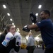 USS Gerald R. Ford (CVN 78) Sailors practice boxing