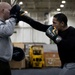 USS Gerald R. Ford (CVN 78) Sailors practice boxing