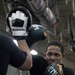 USS Gerald R. Ford (CVN 78) Sailors practice boxing