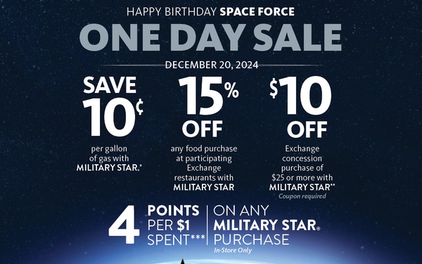 MILITARY STAR® Celebrates Space Force’s Fifth Birthday with Exclusive Savings