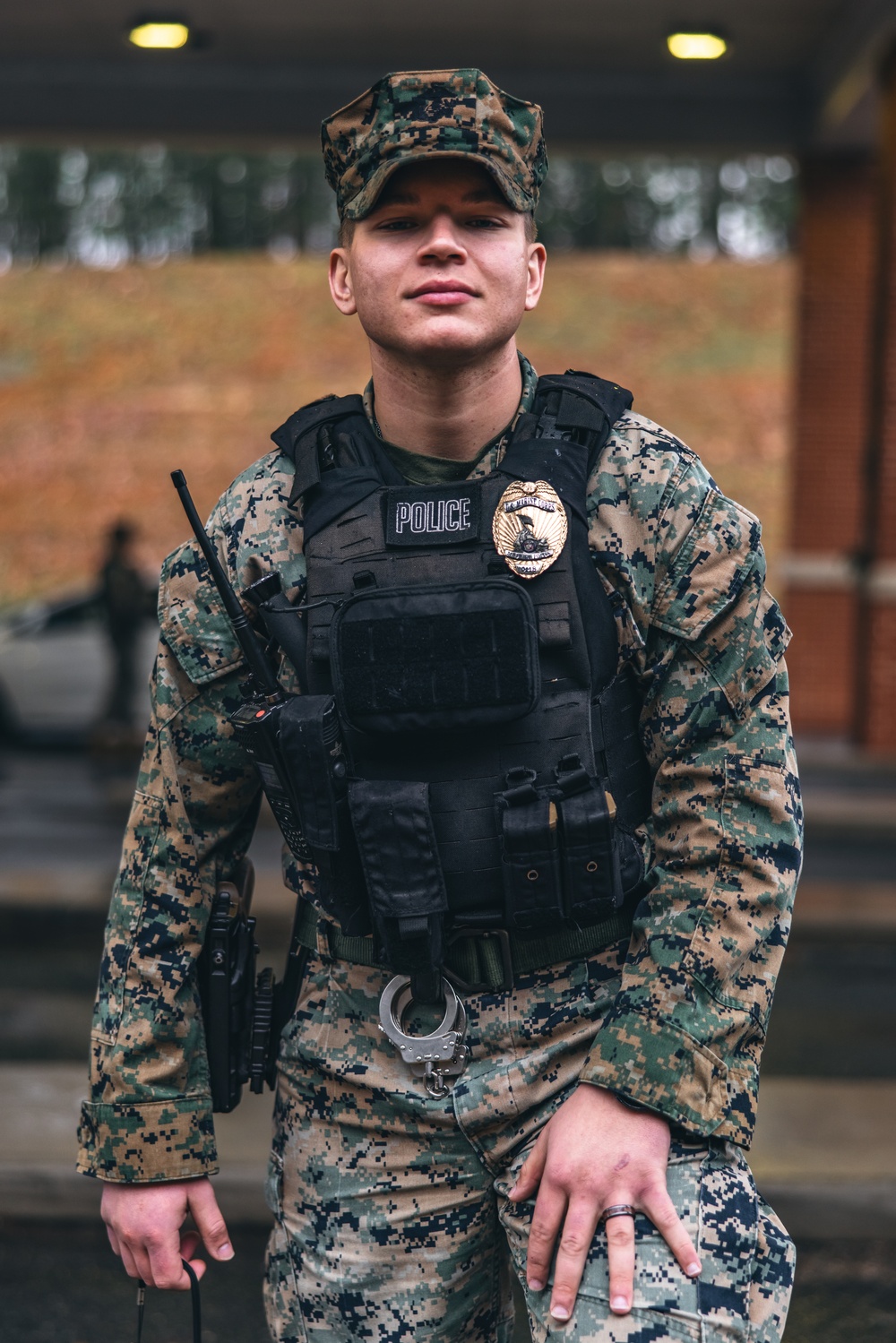 Military Police Officers stand guard at MCBQ