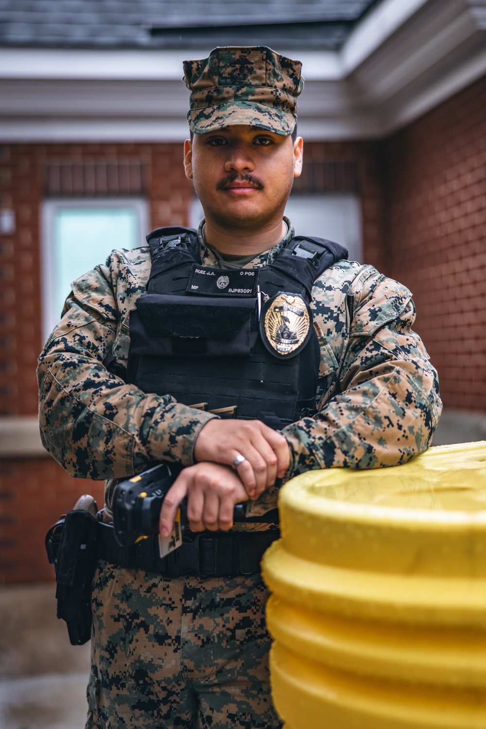 Military Police Officers stand guard at MCBQ