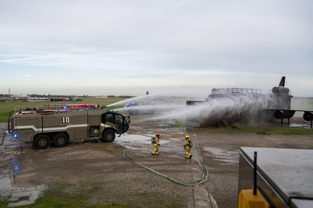 100th CES and RAF Marham firefighters conduct training