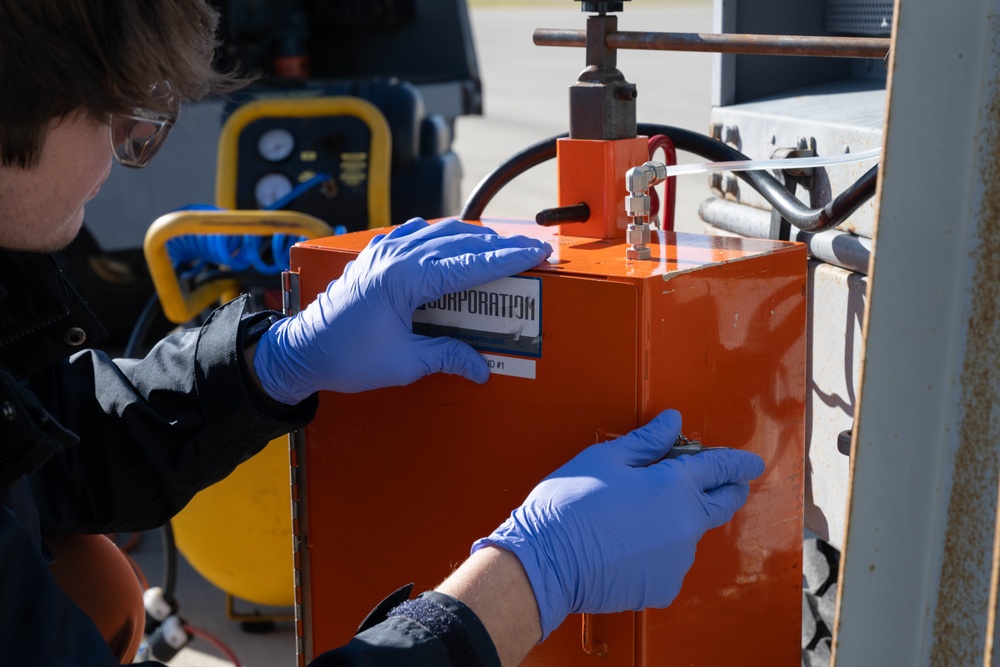 Next Generation Aircrew Protection team conducts AC-130J vapor purge testing