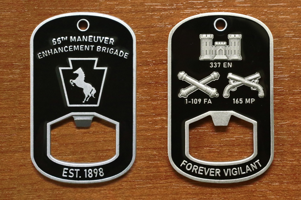 55th Maneuver Enhancement Brigade challenge coin