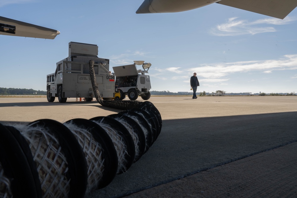 Next Generation Aircrew Protection team conducts AC-130J vapor purge testing