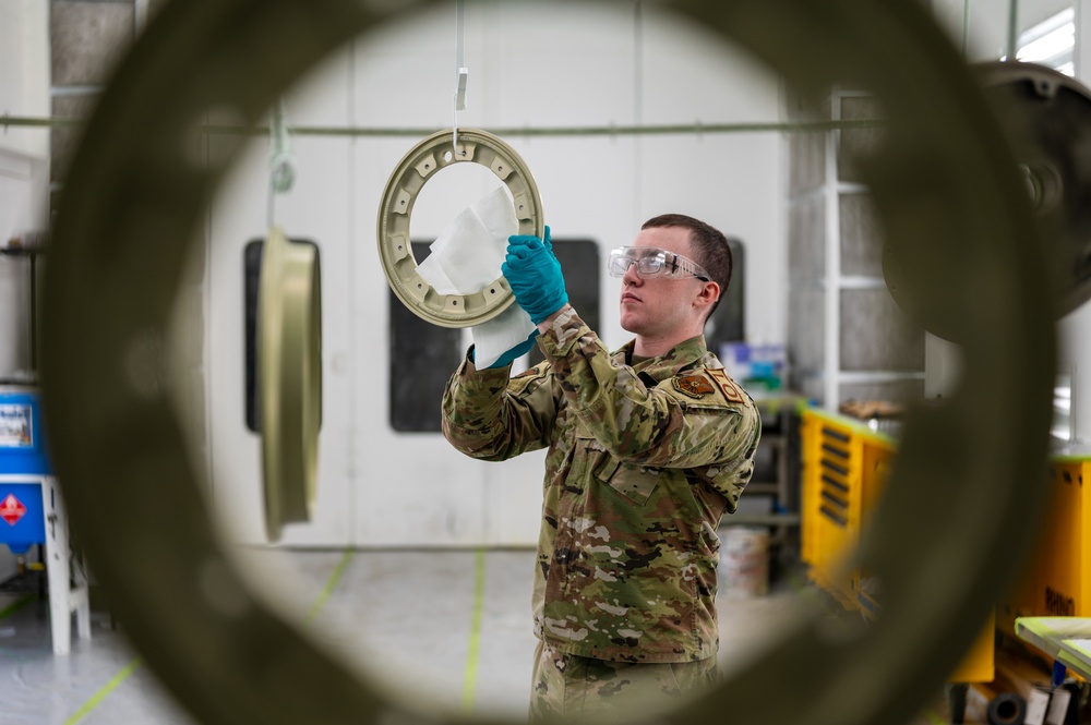 509th MXS low observable maintenance unit delivers mission readiness in spray booth