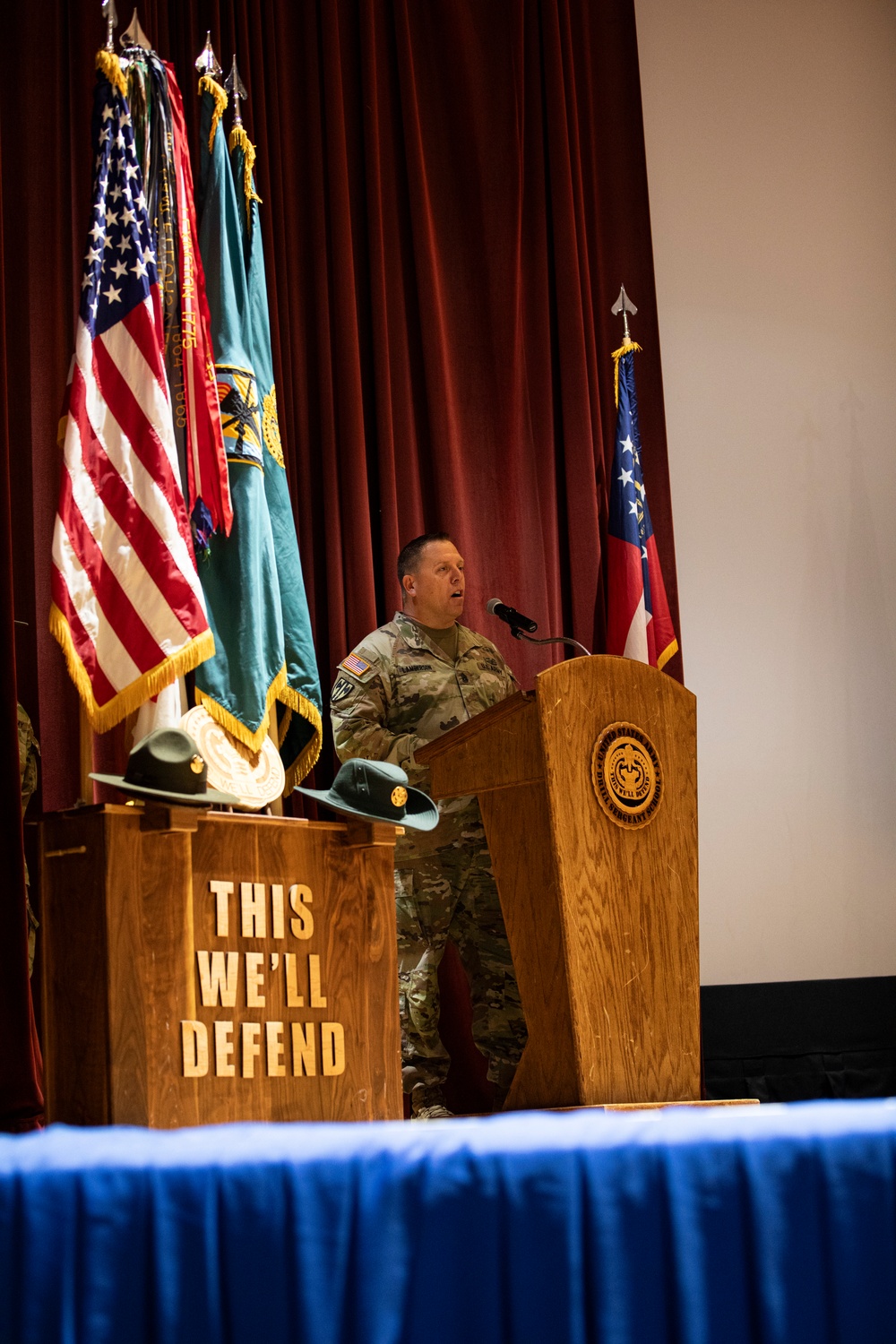 CSM Lamberson as Guest Speaker for USAR Drill Sgt. Graduating class 001-25