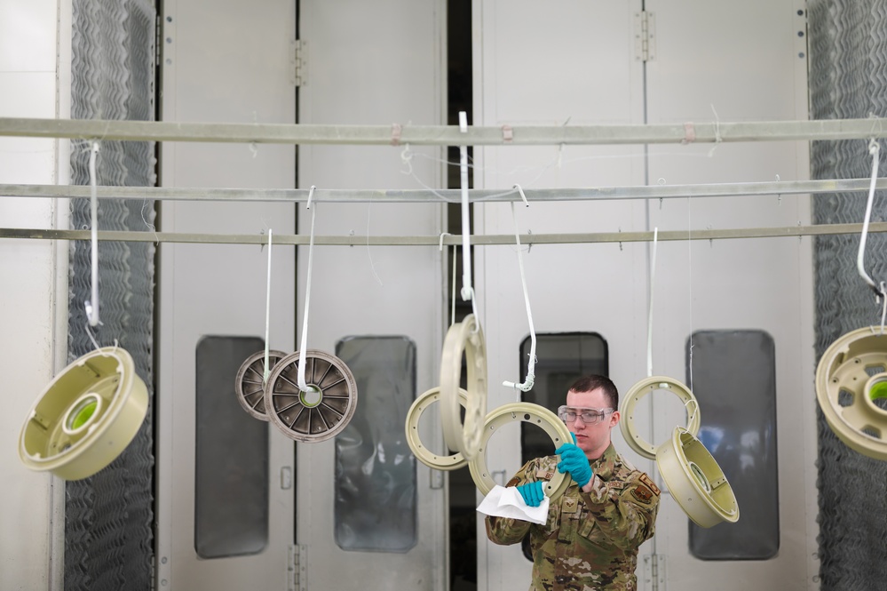 509th MXS low observable maintenance unit delivers mission readiness in spray booth