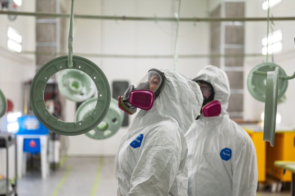 509th MXS low observable maintenance unit delivers mission readiness in spray booth