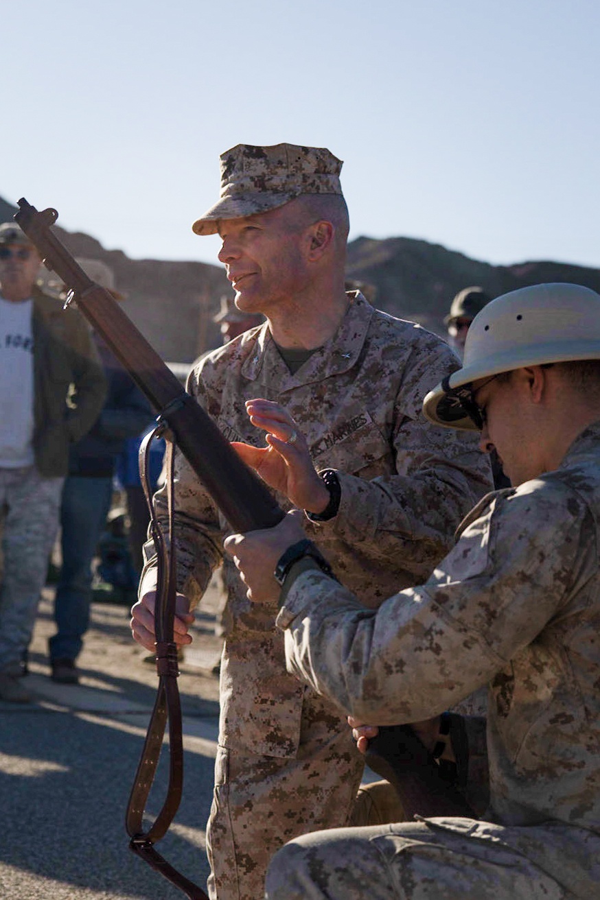 Brig. Gen. Clingan fires his first shot at The Combat Center