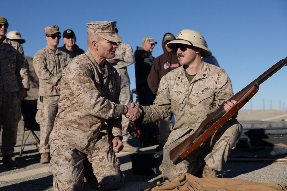 Brig. Gen. Clingan fires his first shot at The Combat Center