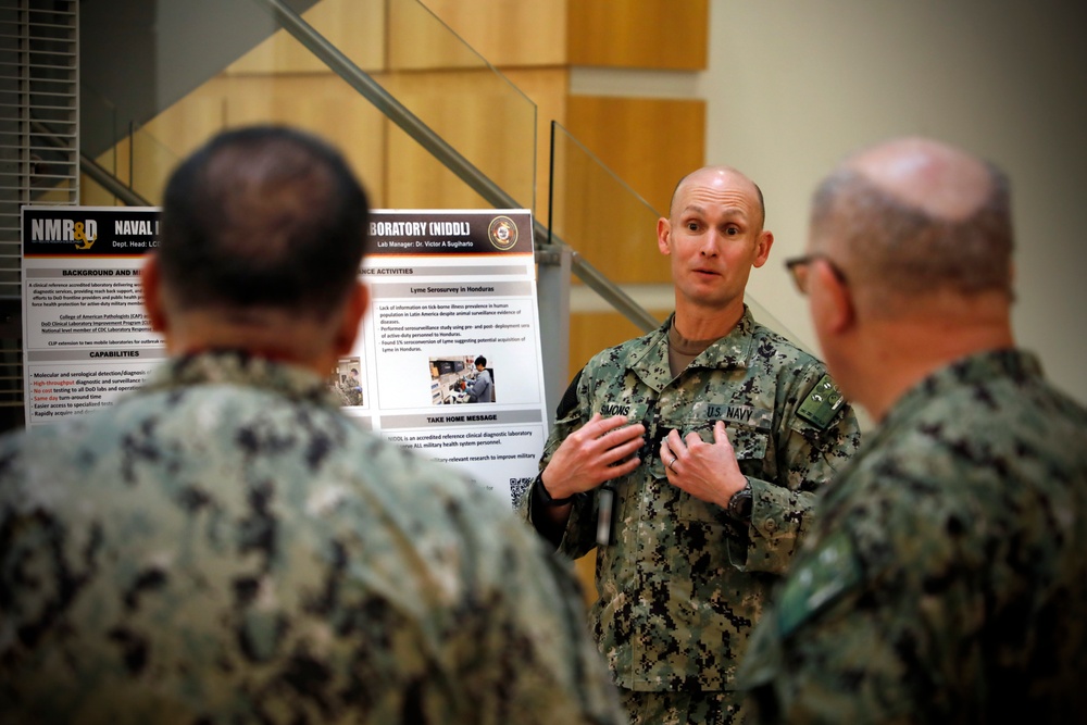 Rear Adm. Case Visits NMRC