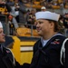 USS John C. Stennis (CVN 74) Colorguard presents colors at Steelers versus Browns