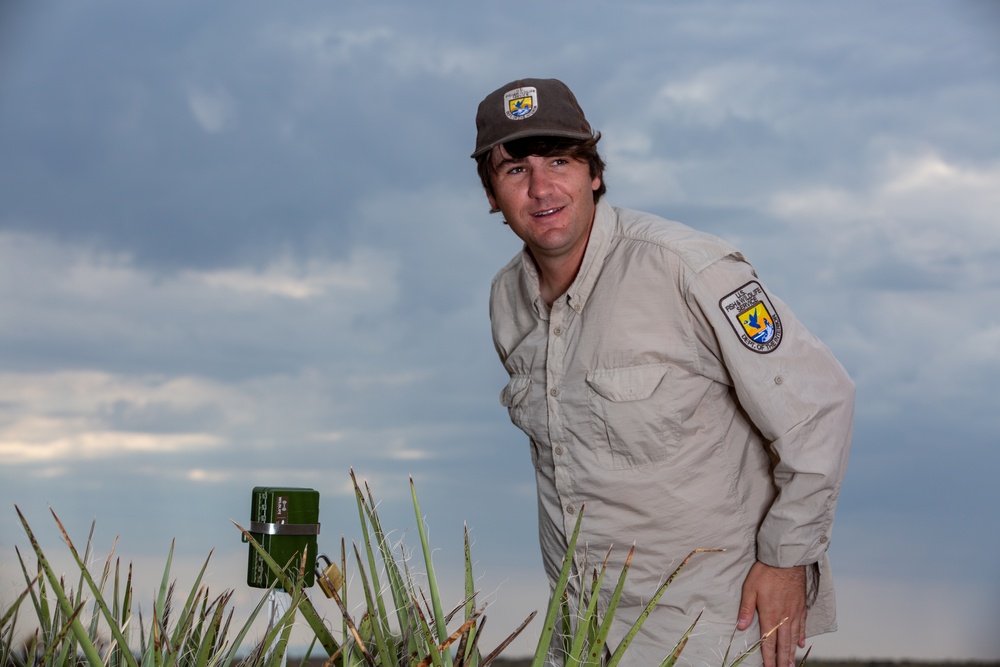 U.S. Fish and Wildlife biologists collect data on Fort Bliss