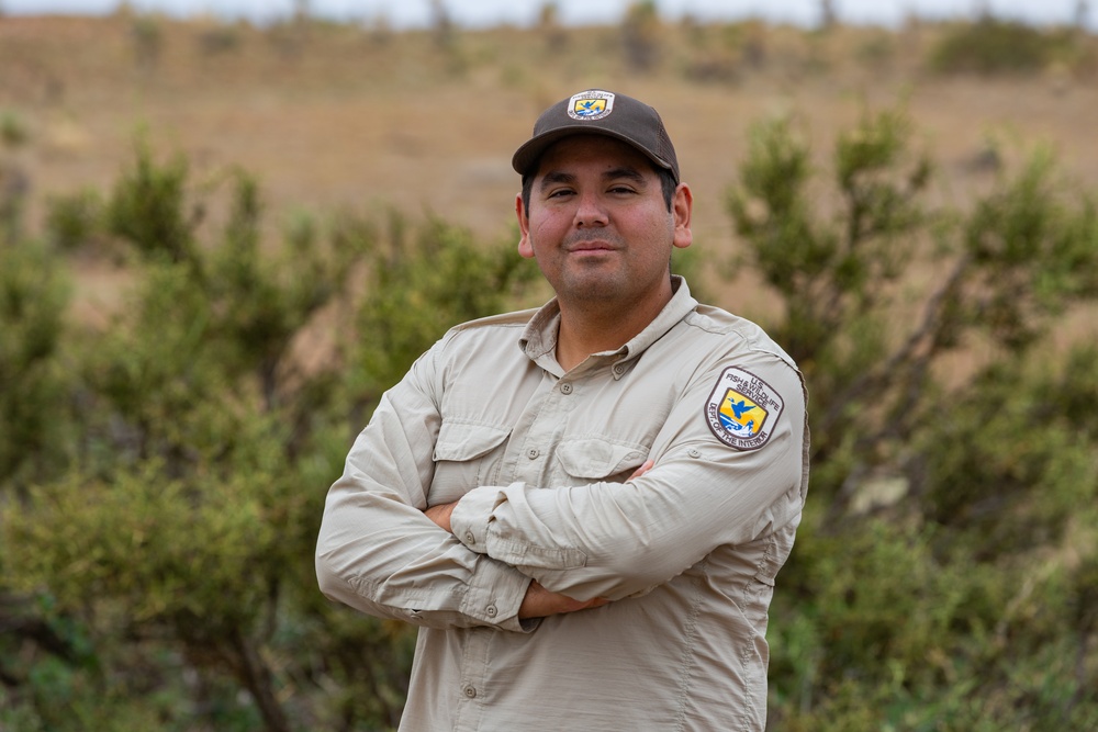 U.S. Fish and Wildlife Biologists collect data on Fort Bliss