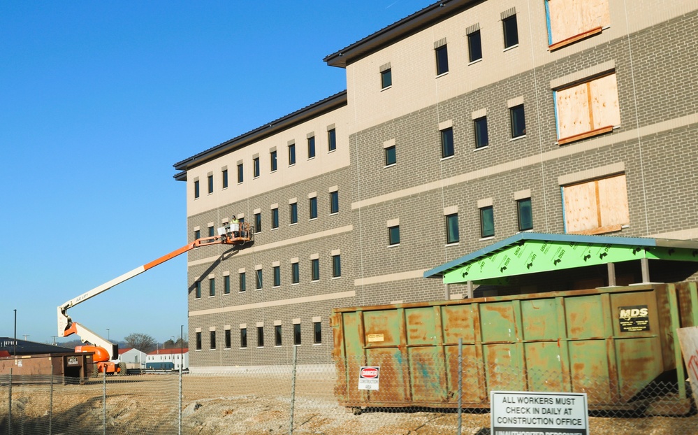 December 2024 construction operations for South Barracks Project at Fort McCoy
