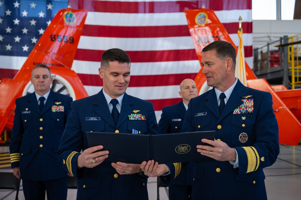 Coast Guard pilot receives Distinguished Flying Cross Medal