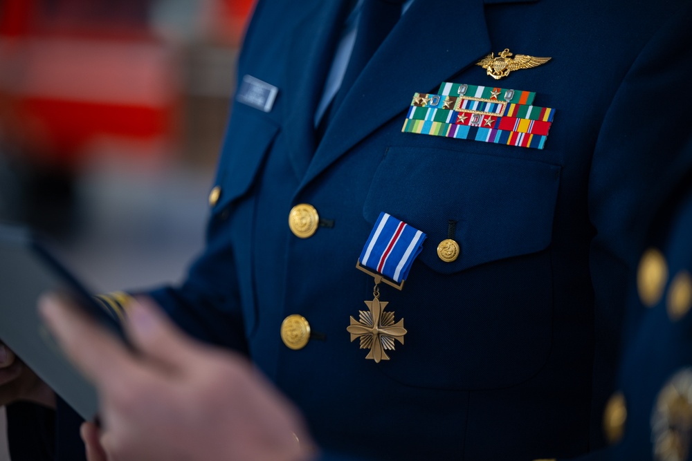 Coast Guard pilot receives Distinguished Flying Cross Medal