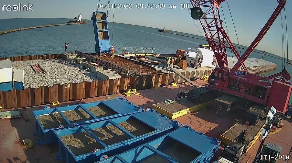 Cleveland West Breakwater Construction