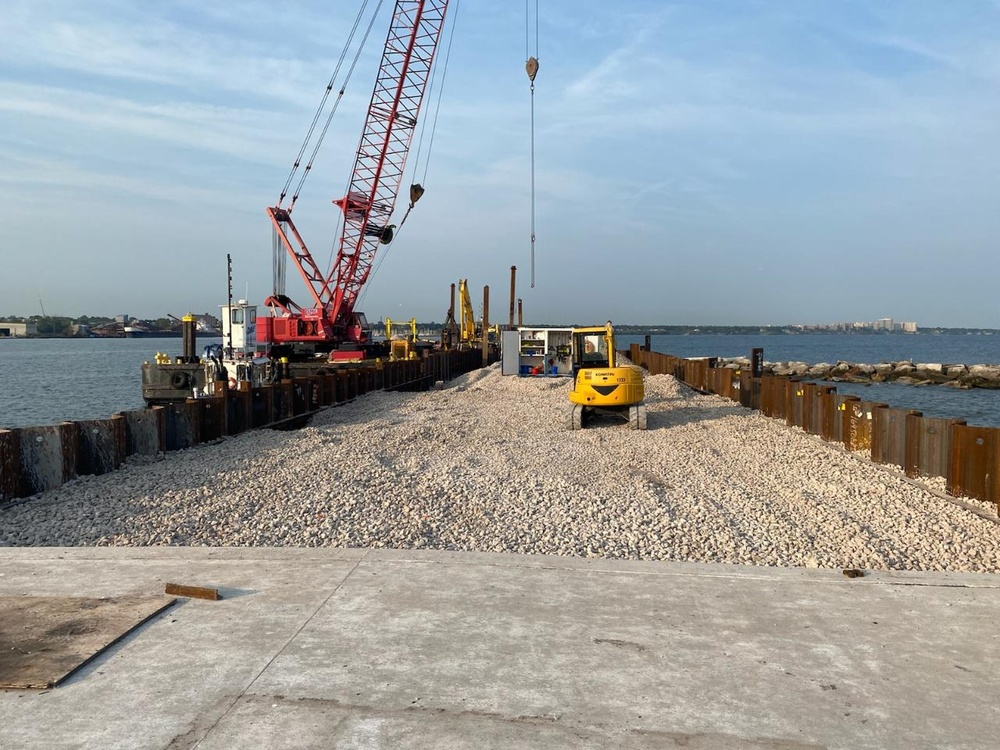 Cleveland West Breakwater Construction