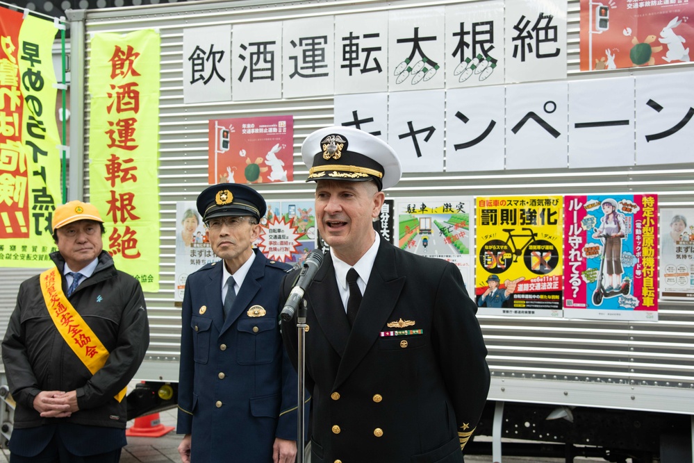 CFAY joins Yokosuka’s Year-End Traffic Safety Campaign, Dec. 11, 2024