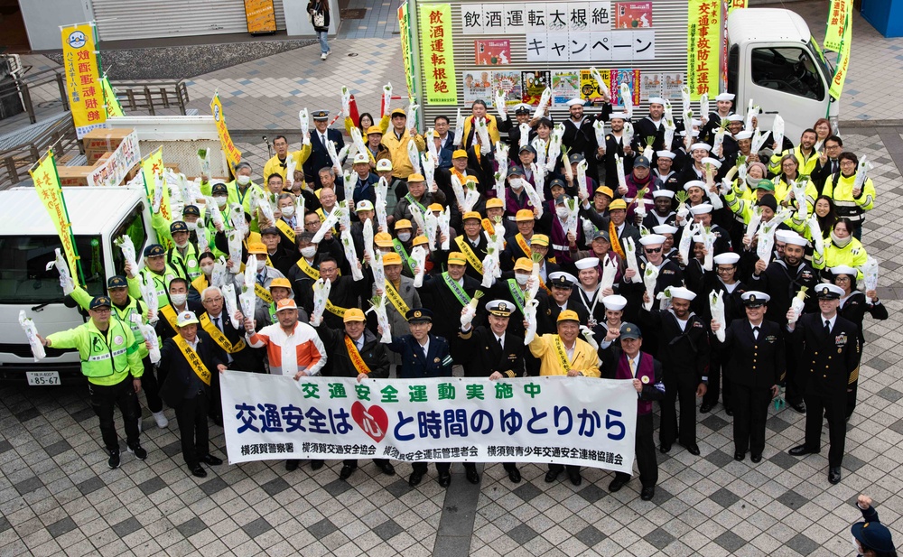 CFAY joins Yokosuka’s Year-End Traffic Safety Campaign, Dec. 11, 2024