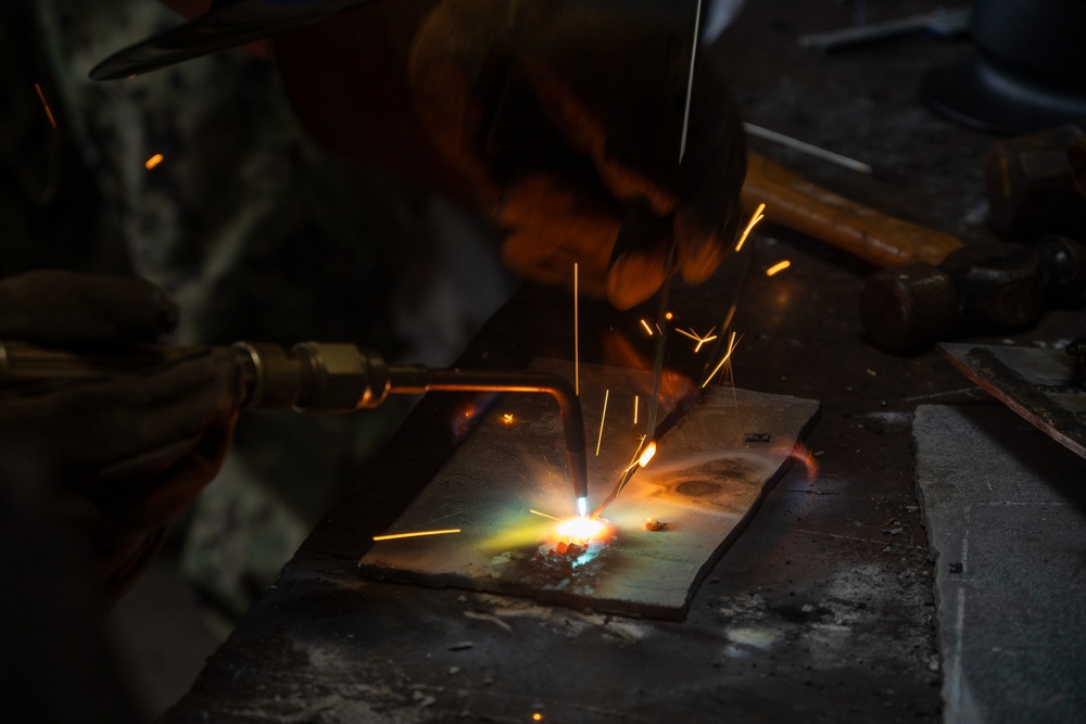 Forging Readiness: NMCB-3 Welding Practice in Okinawa