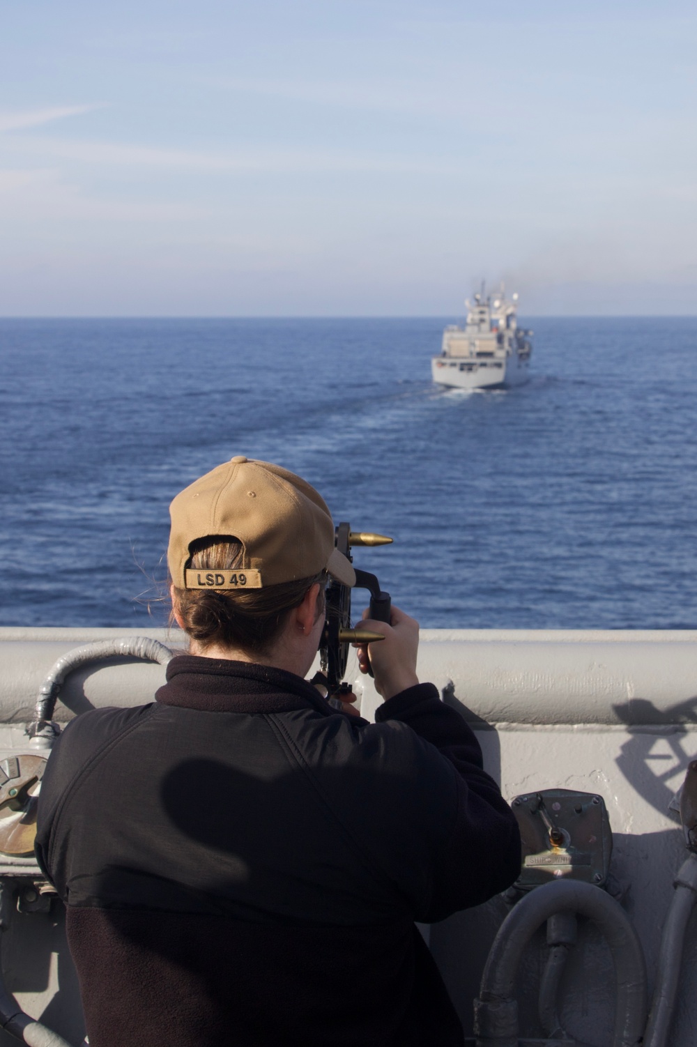 Replenishment-at-sea aboard USS Harpers Ferry