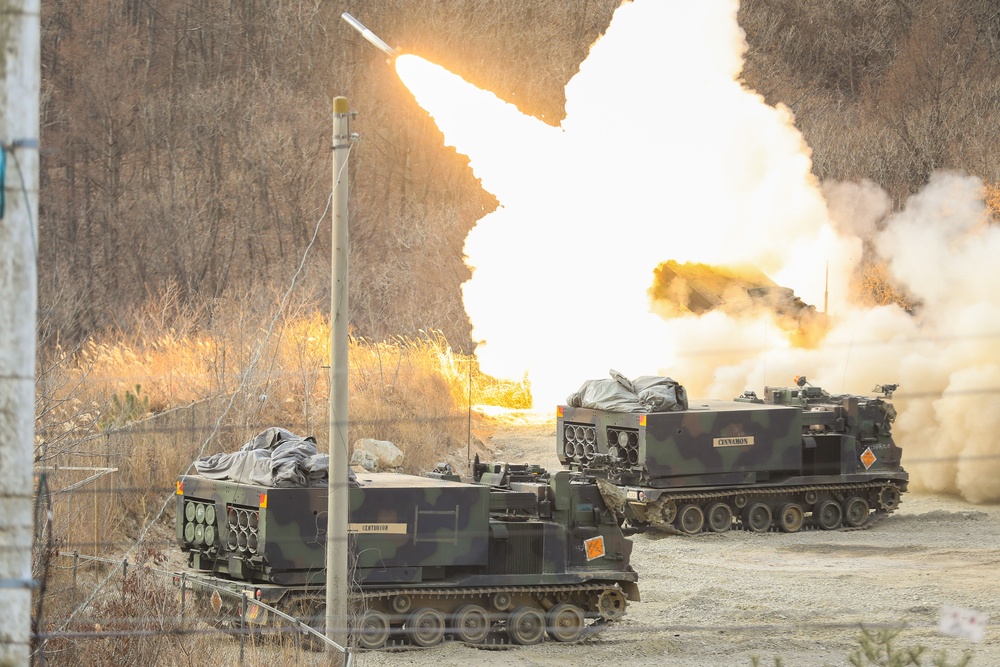6th Battalion, 37th Field Artillery Regiment M270 Alpha 1 Firing Exercise