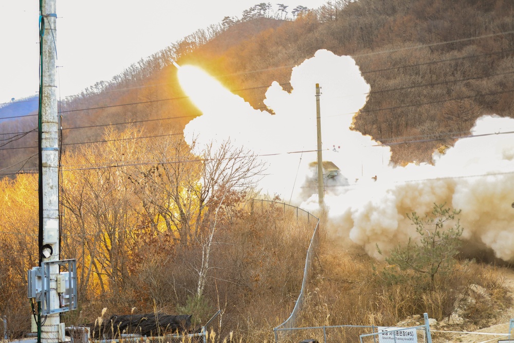 6th Battalion, 37th Field Artillery Regiment M270 Alpha 1 Firing Exercise