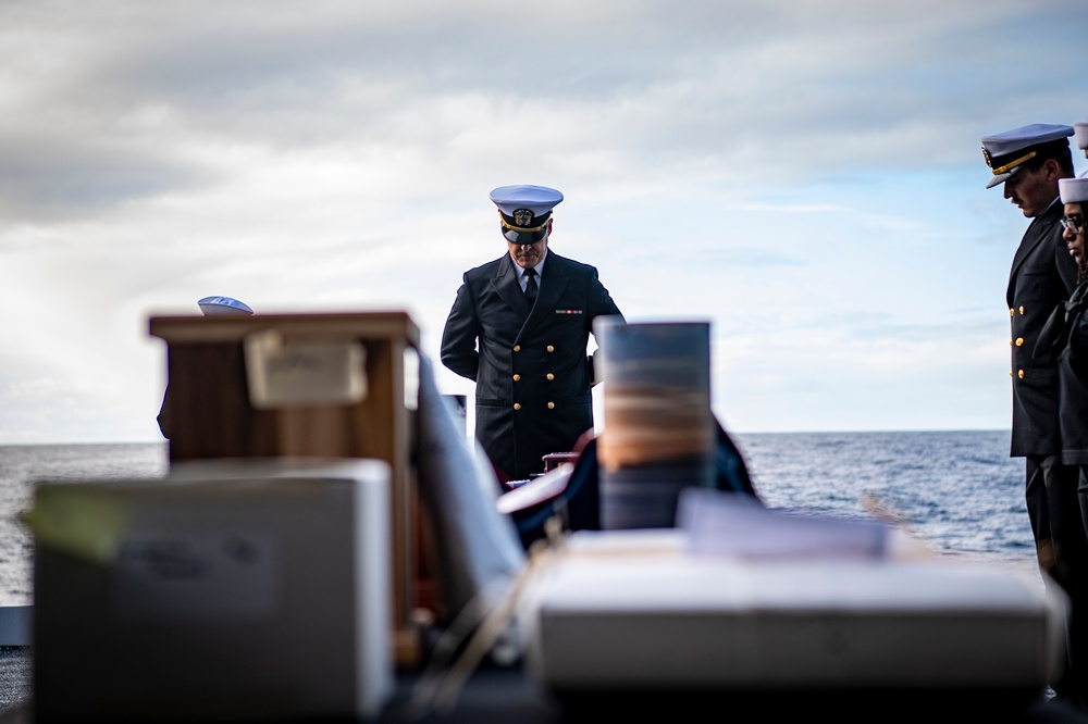 Nimitz Conducts Burial-at-Sea Ceremony