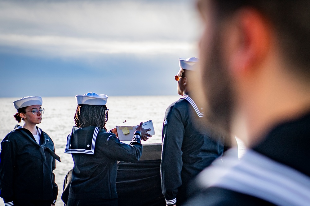 Nimitz Conducts Burial-at-Sea Ceremony