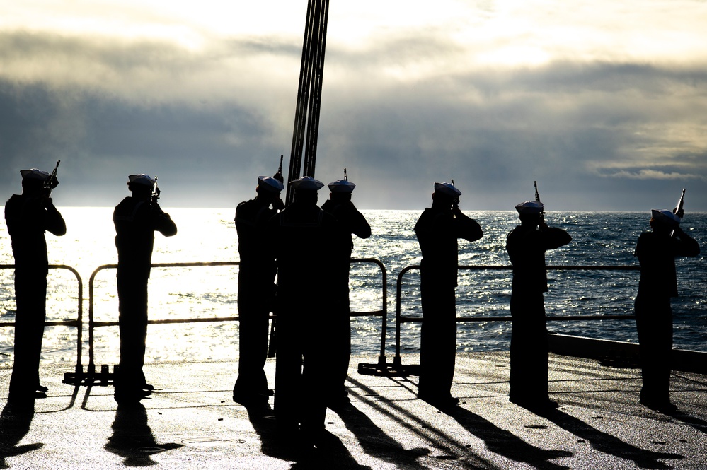 Nimitz Conducts Burial-at-Sea Ceremony