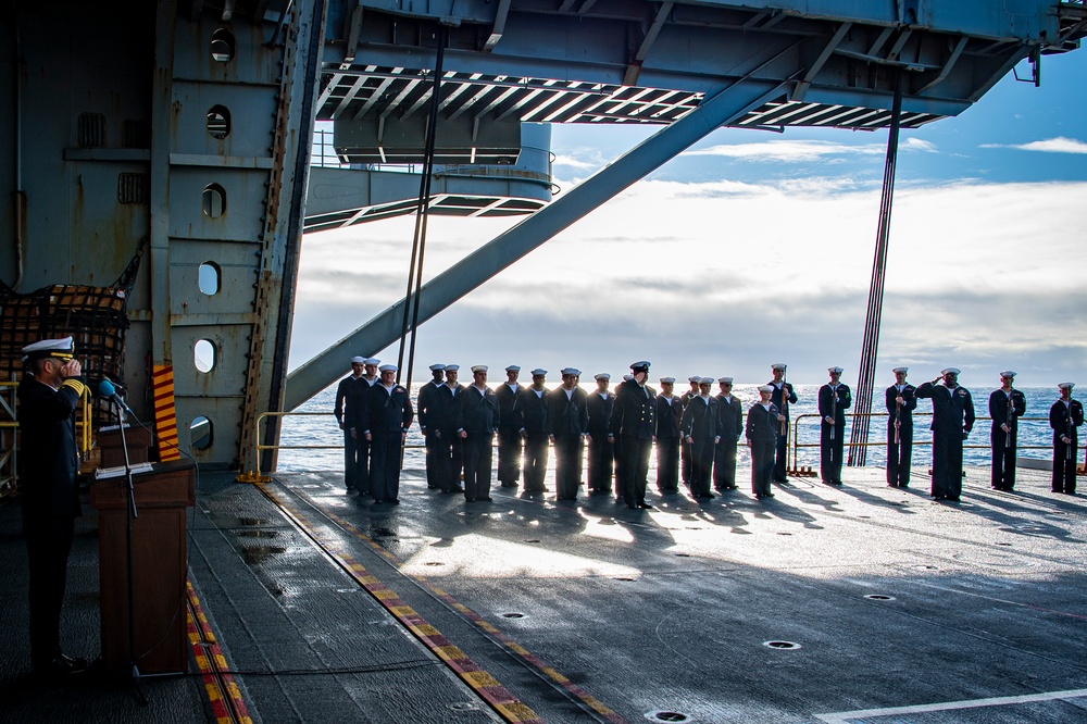 Nimitz Conducts Burial-at-Sea Ceremony