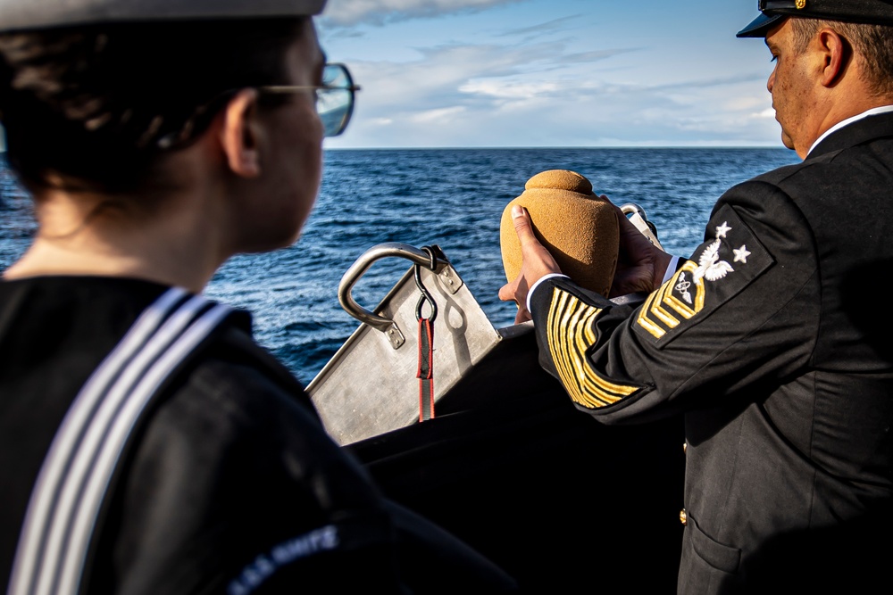 Nimitz Conducts a Burial-at-Sea Ceremony