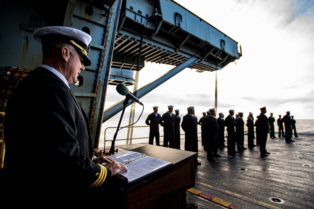 Nimitz Conducts a Burial-at-Sea Ceremony