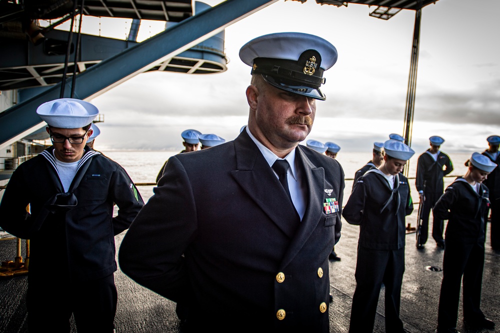 Nimitz Conducts a Burial-at-Sea Ceremony