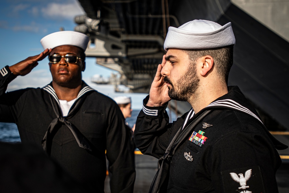 Nimitz Conducts a Burial-at-Sea Ceremony