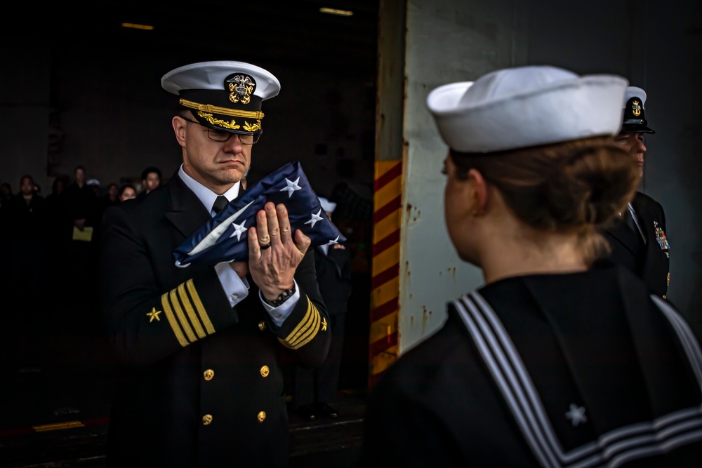 Nimitz Conducts a Burial-at-Sea Ceremony